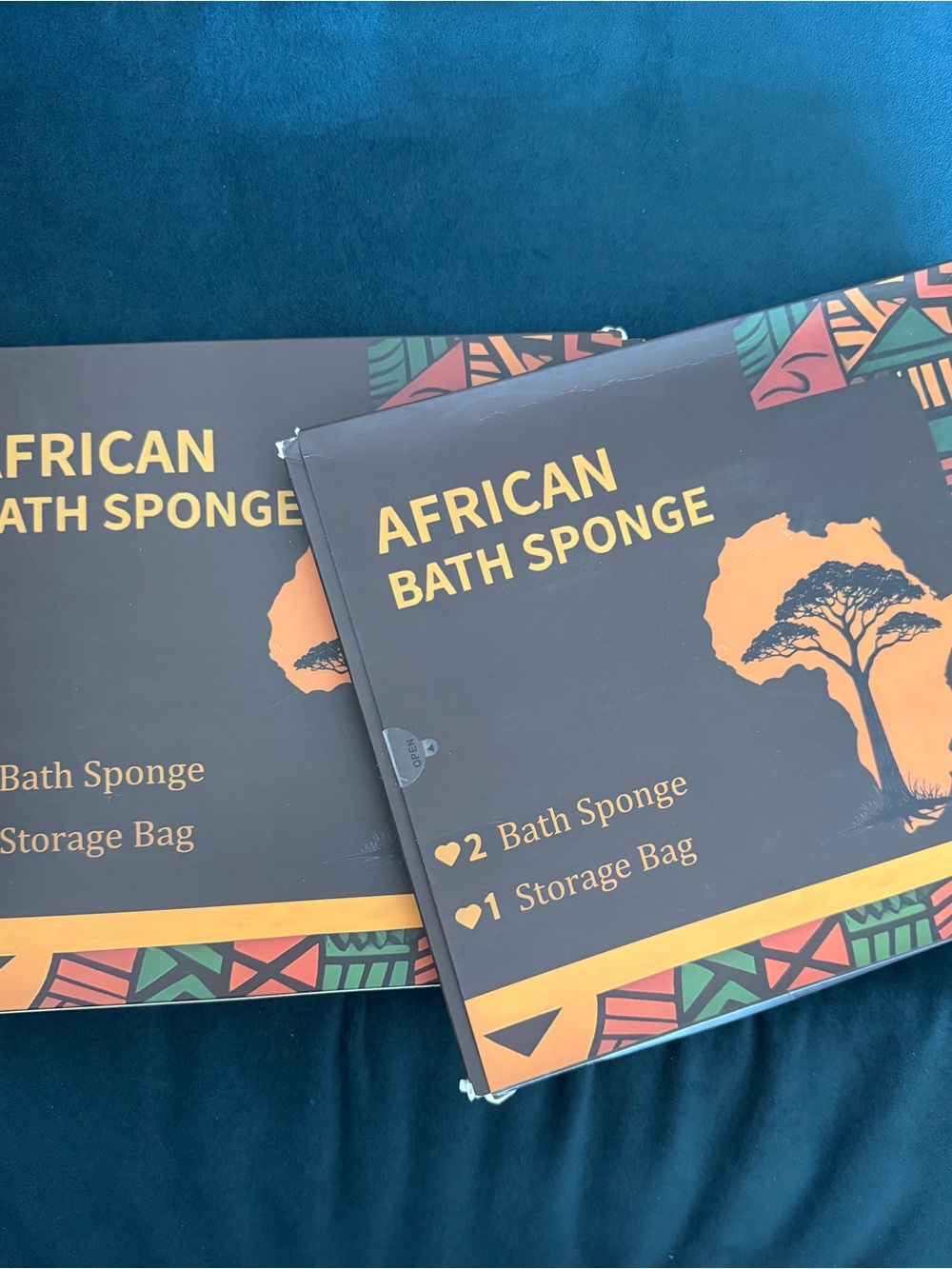Two African Bath Sponge Sets -new in boxes